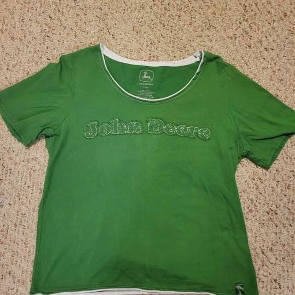 John deer green womens s/s shirt